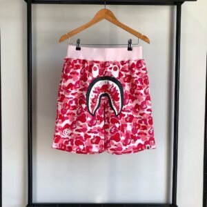 BAPE Pink Camo Shark Sweat Shorts