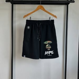AAPE Black Camo Sweat Shorts