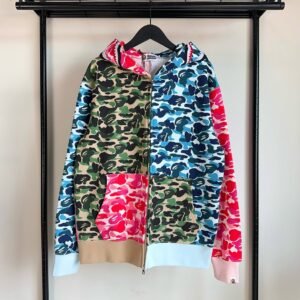 BAPE Mixed Camo Shark Full Zip Hoodie